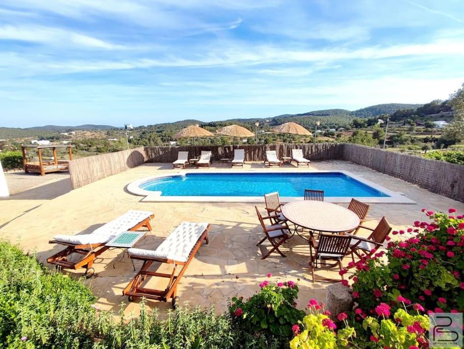 Casa Can Lluc Con Piscina, Jardin Y Vista Al Campo Sant Miquel de Balansat Eksteriør bilde